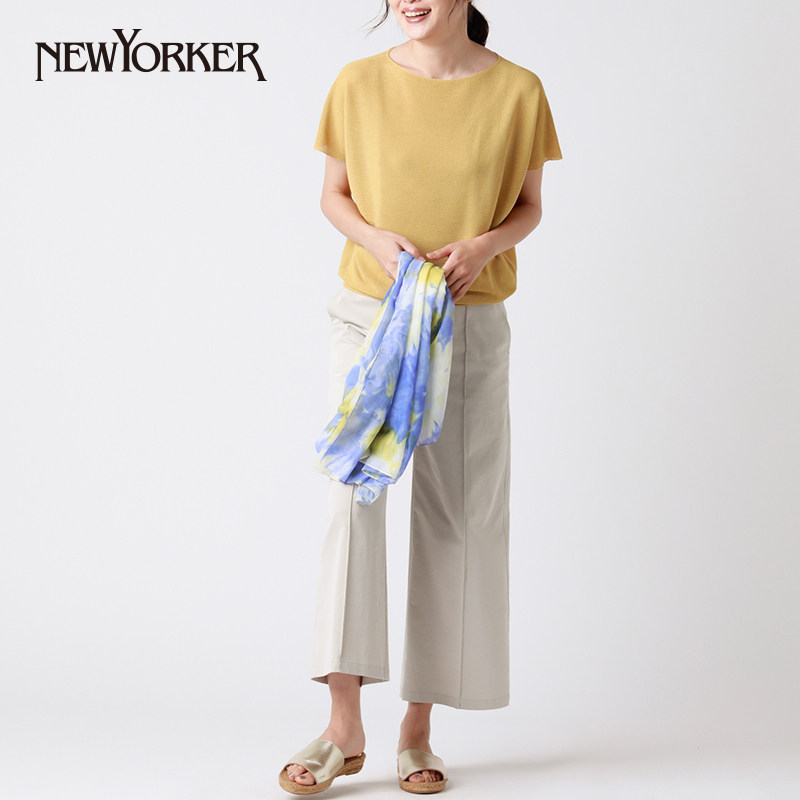 newyorker纽约克758663初秋简约显瘦针织衫宽松短袖通勤女装