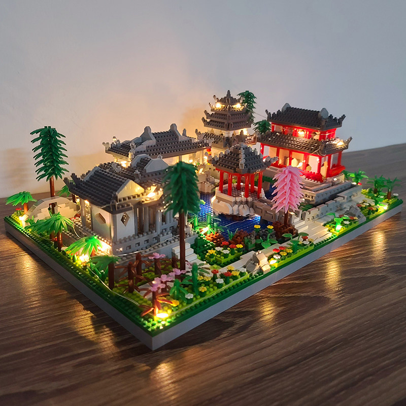 乐高苏州园林中国风建筑成年大人高难度男孩颗粒塑料积木