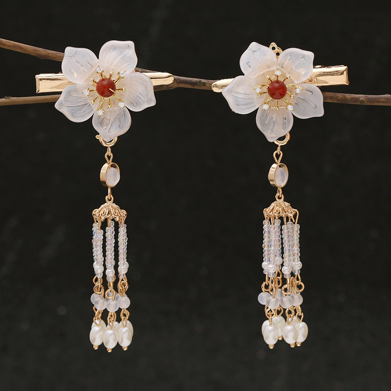 汉服古风头饰流苏步摇边夹配饰古代发夹古装发饰