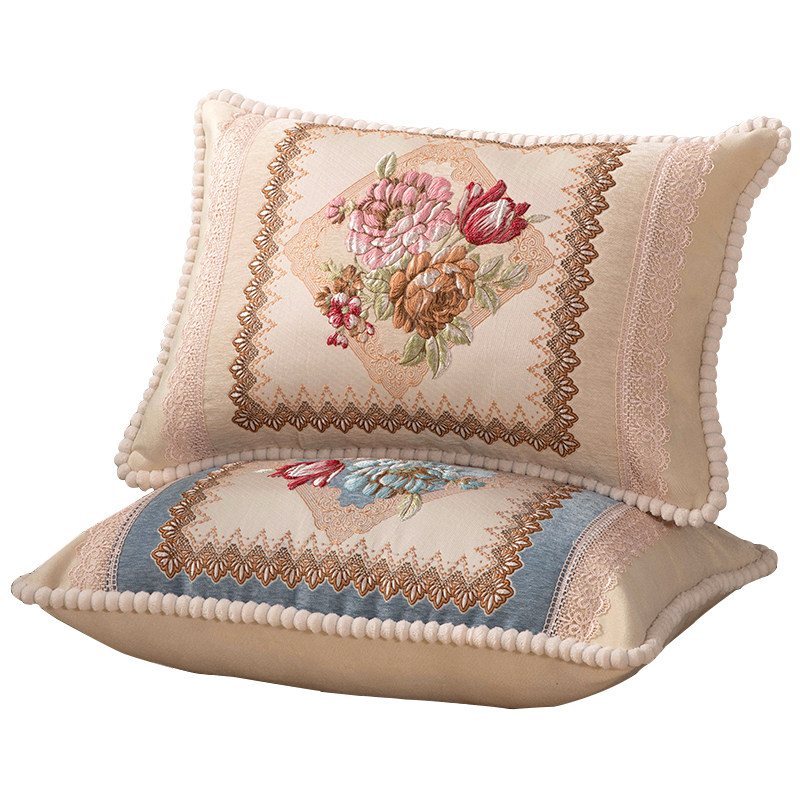 欧式靠垫客厅沙发抱枕椅子腰垫套子布艺长方形靠垫