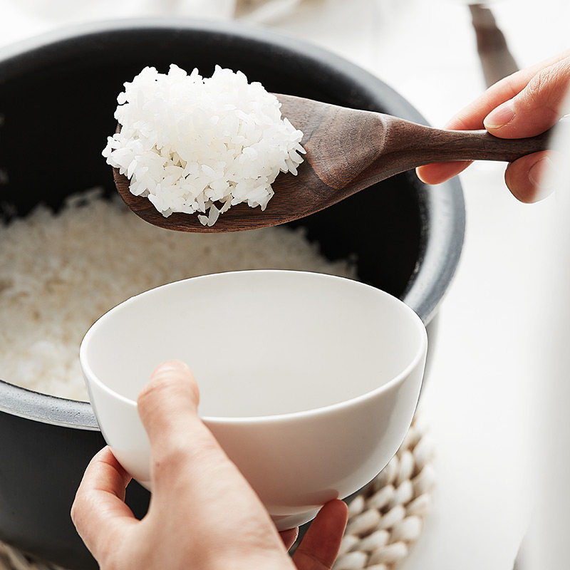 饭勺ins日式木质盛饭家用胡桃木盛米北欧不粘米饭勺