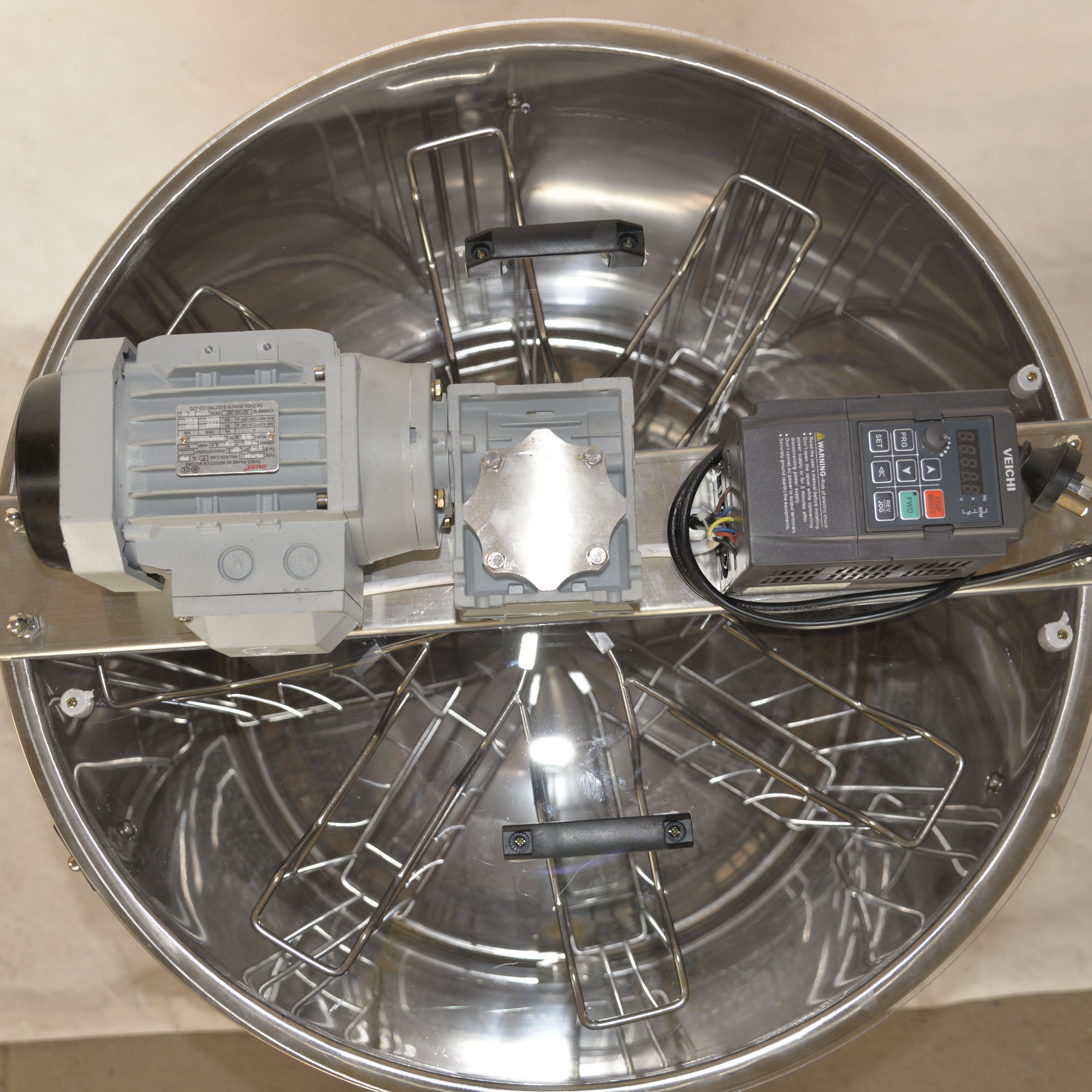 了蜂旺摇蜜机全不锈钢加厚手动平底摇糖机分离机养蜜蜂工具304包邮,月