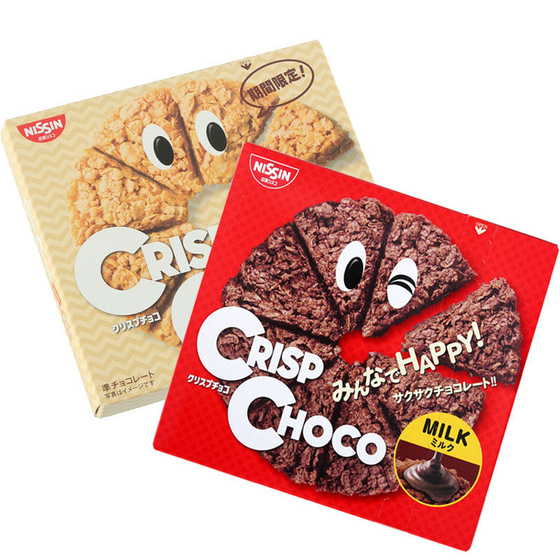 日本进口零食日清麦脆批crispchoco巧克力味玉米麦薄脆饼干