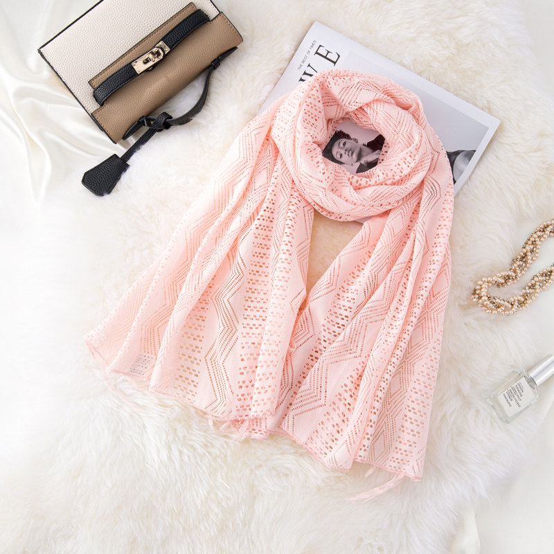 秋冬镂空保暖围巾花边蕾丝花蕾丝性感韩版纱巾围巾