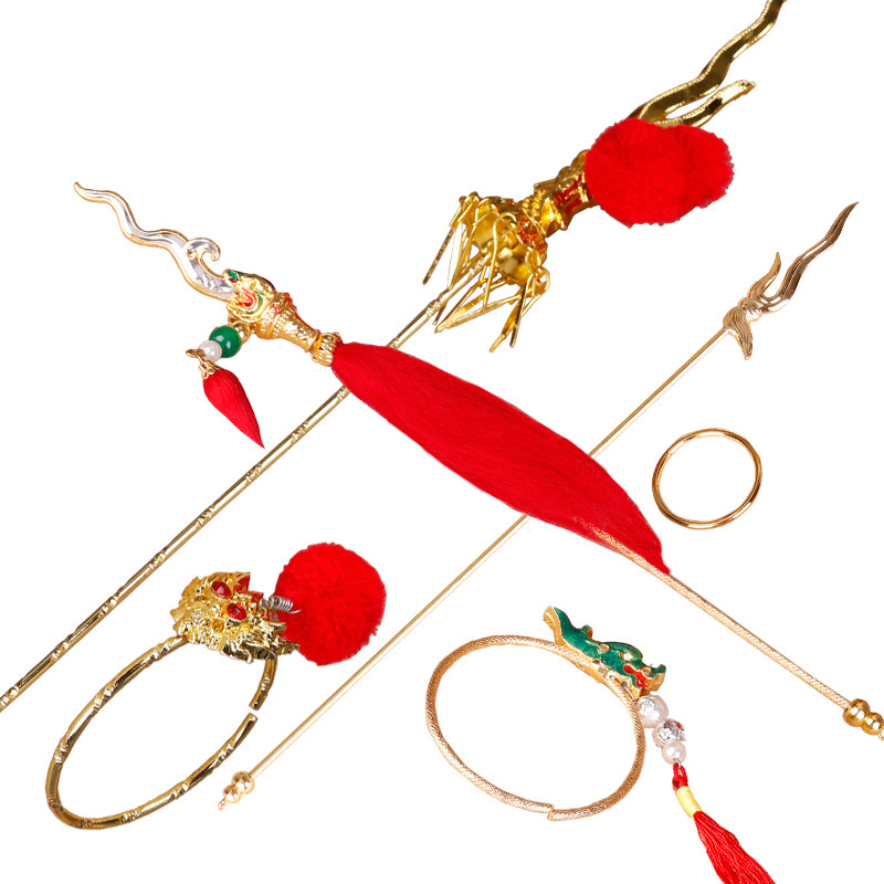 太子乾坤圈火尖风火轮红缨哪吒三太子兵器配件神明法器摆件