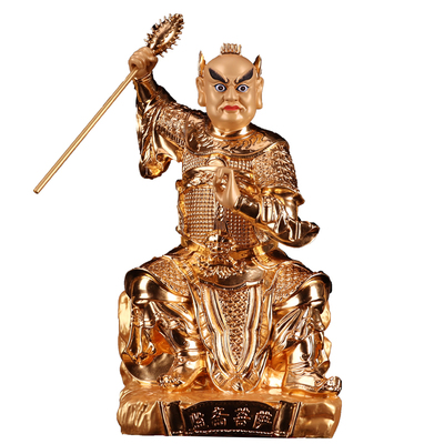 监斋使者供奉紧那罗王菩萨佛像16寸纯铜贴金彩绘斋堂监斋大士神像