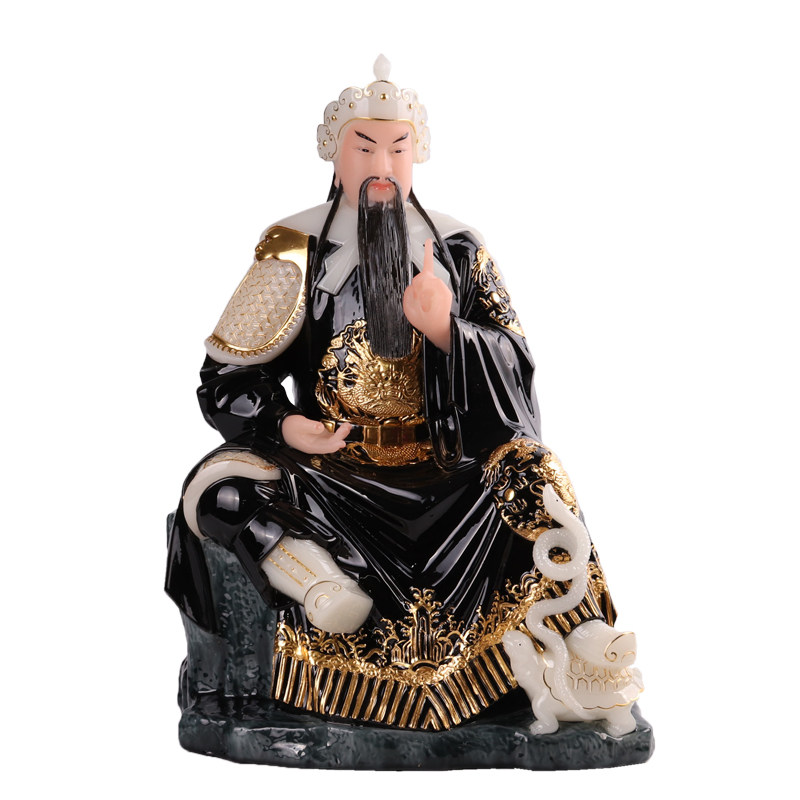 玄天上帝真武大帝玄武祖师师爷神像汉白玉道教摆件