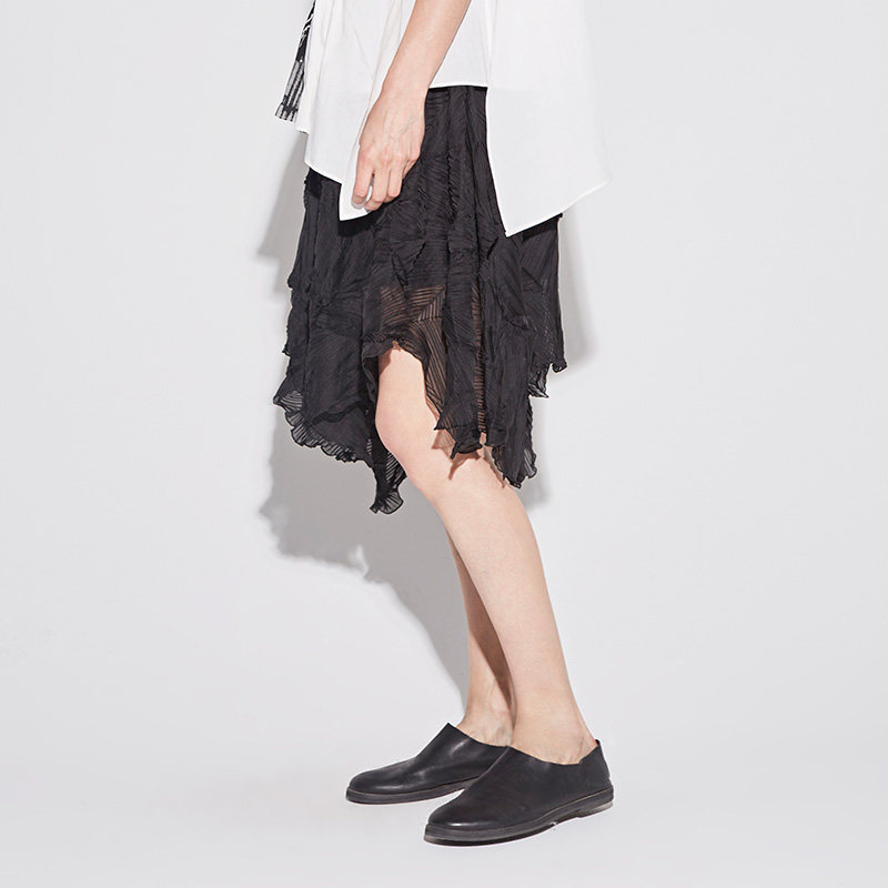 sdeer圣迪奥女装肌理折痕挺括晕染长裙s16281199