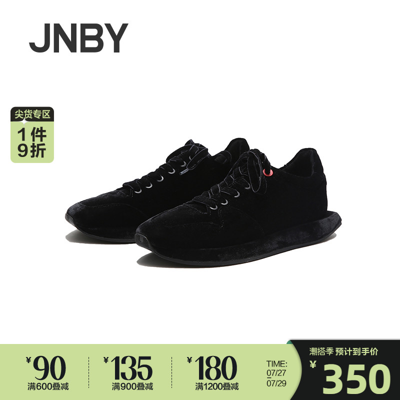 JNBY/江南布衣春夏时尚复古丝绒运动鞋休闲鞋舒适女鞋7J8500480