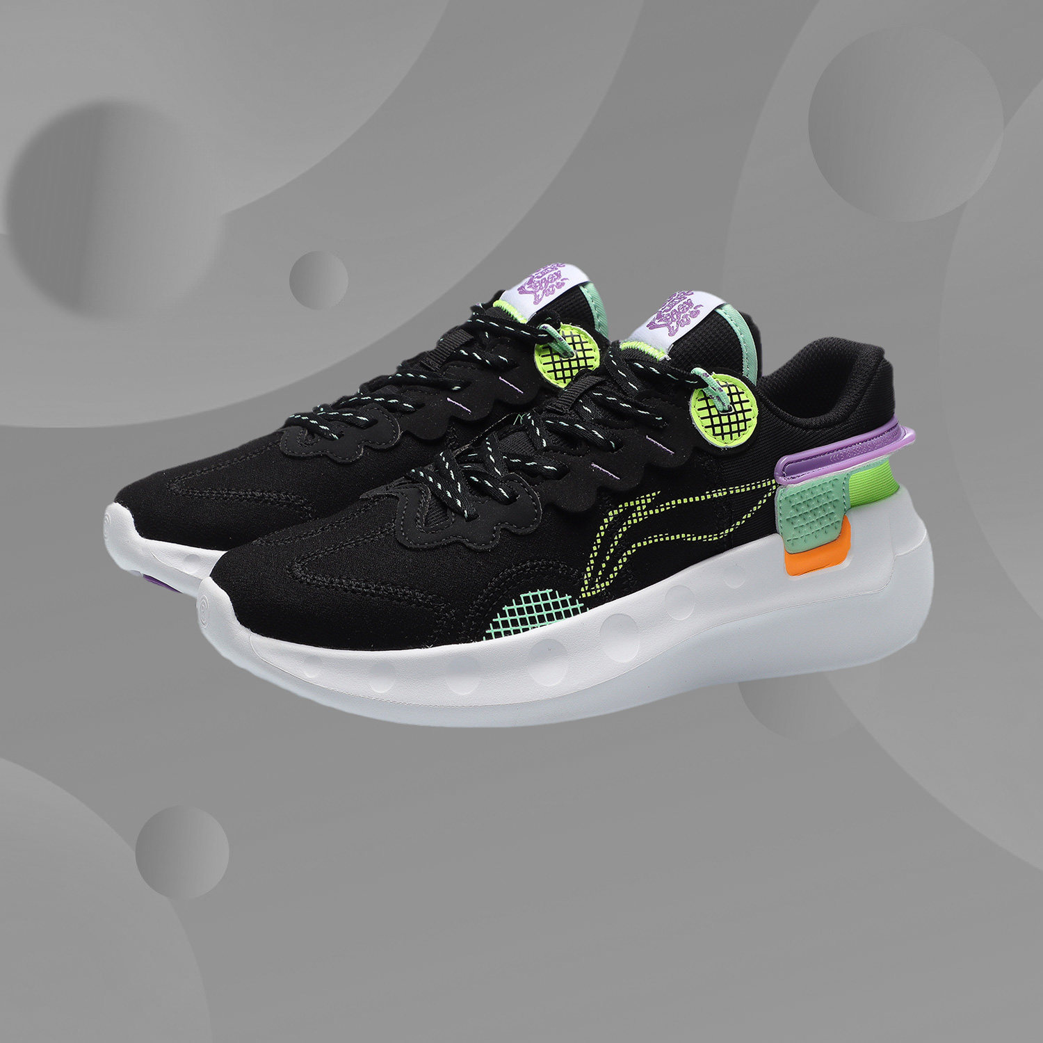 李宁正品男女跑鞋新款逍遥情侣刺绣文字减震跑步鞋