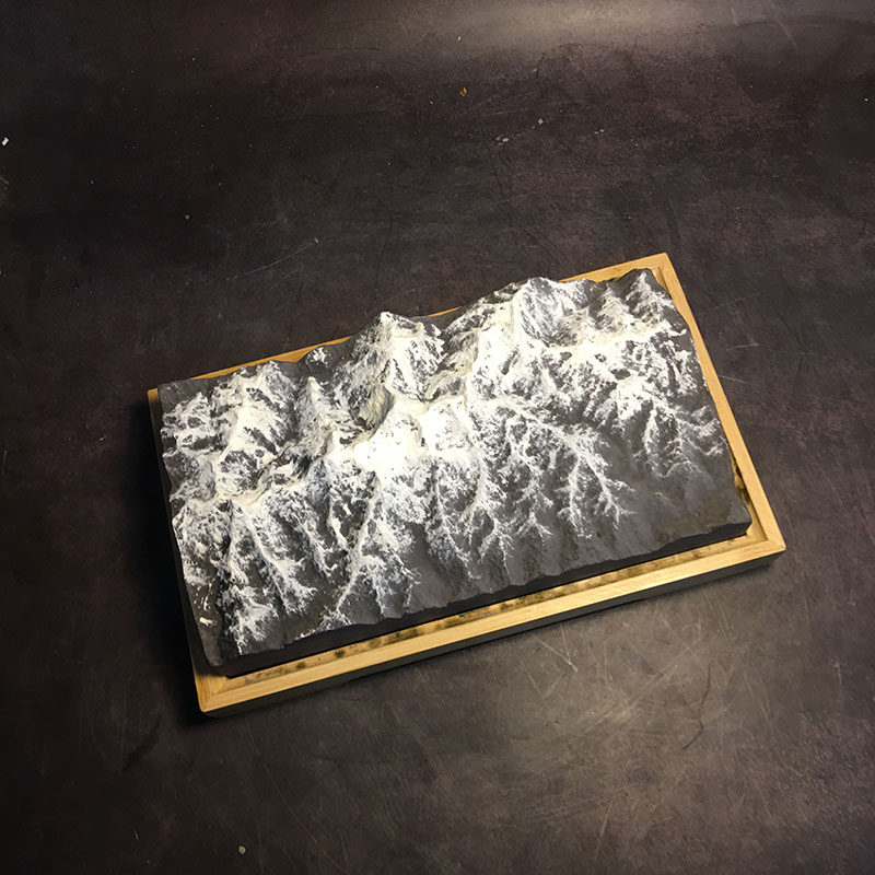 雪山冬官手水泥石膏家居摆件装饰模型高山山峰摆件