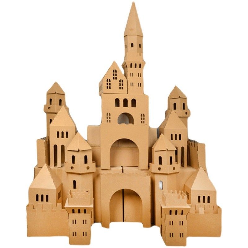 梦幻小镇幼儿园建构区搭建装饰材料环境布置手工手工制手工创意粘贴类