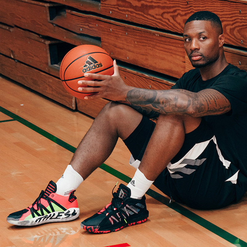 adidas/阿迪达斯dame 6利拉德6 cny春季新年款男实战篮球鞋eh1994