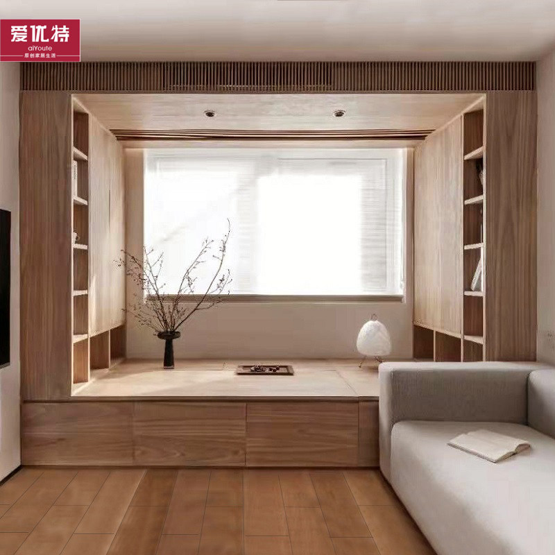 定制实木榻榻米地台日式储物一体阳台飘窗小户榻榻米定制