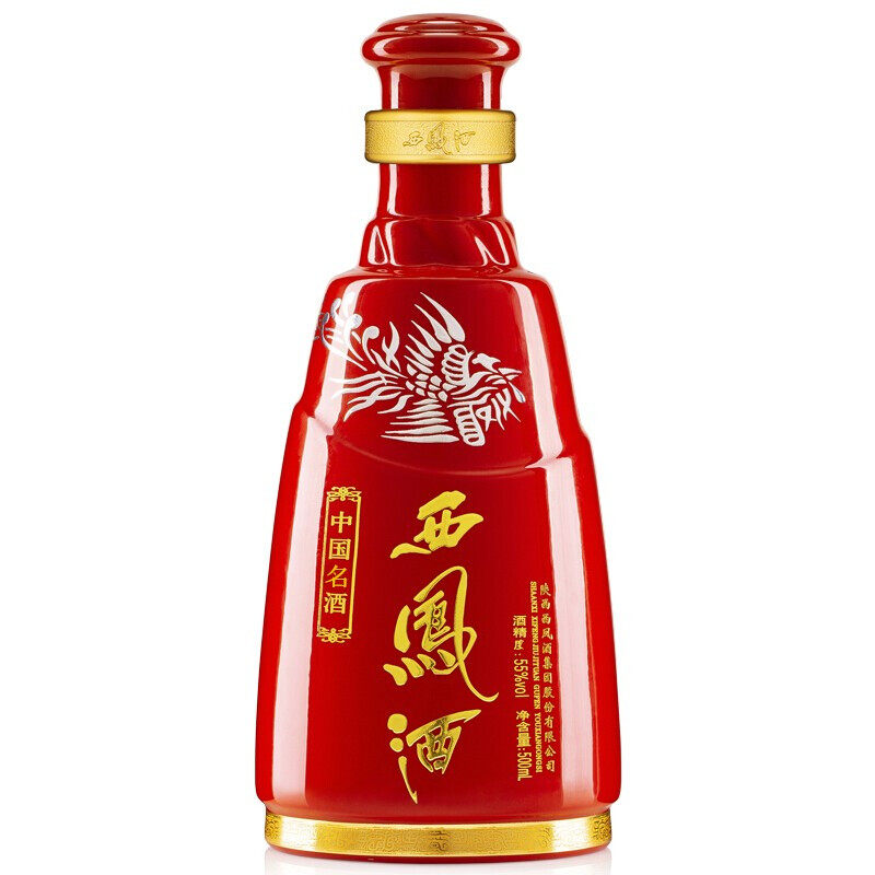 西凤官方旗舰店53度旗帜珍藏版系列500ml*6瓶箱装凤香白酒送礼