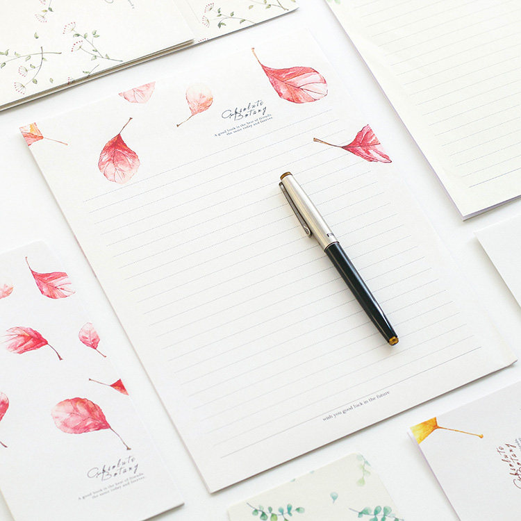 flora信封信纸套装 复古信纸小清新表白情书浪漫情人节信笺信封