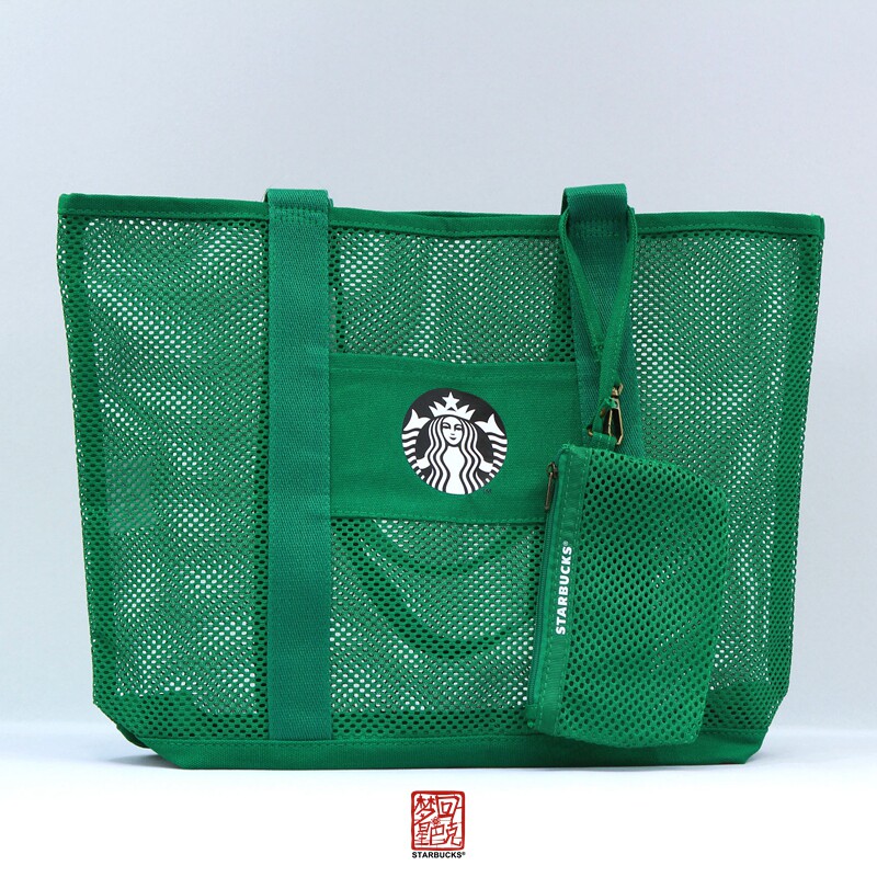 星巴克麻布双肩女神铜牌手提袋单肩50周年限定托特购物袋