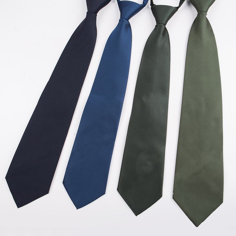 领带新式常服男女松枝绿拉链式快拉领带夹挂脖领带