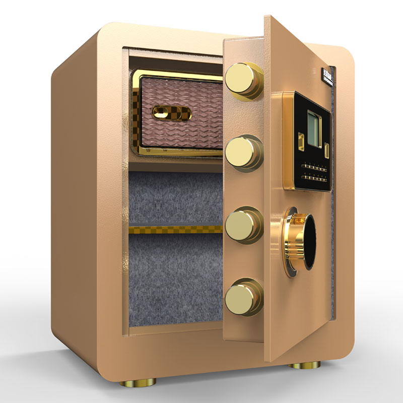 双宝塔家用保险柜小型隐藏式入墙衣柜全钢办公指纹保险箱