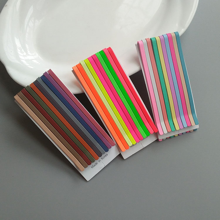 seara正品韩国发饰实用bi简约细长一字铁质发饰