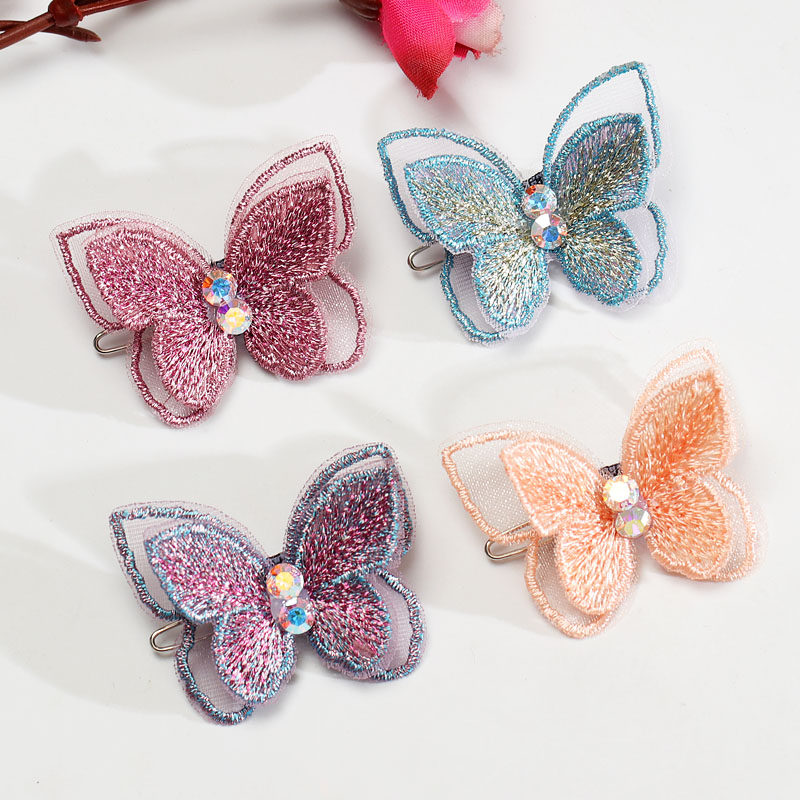 发饰品之美优雅布艺蝴蝶小青青蛙女士淑女小边发饰