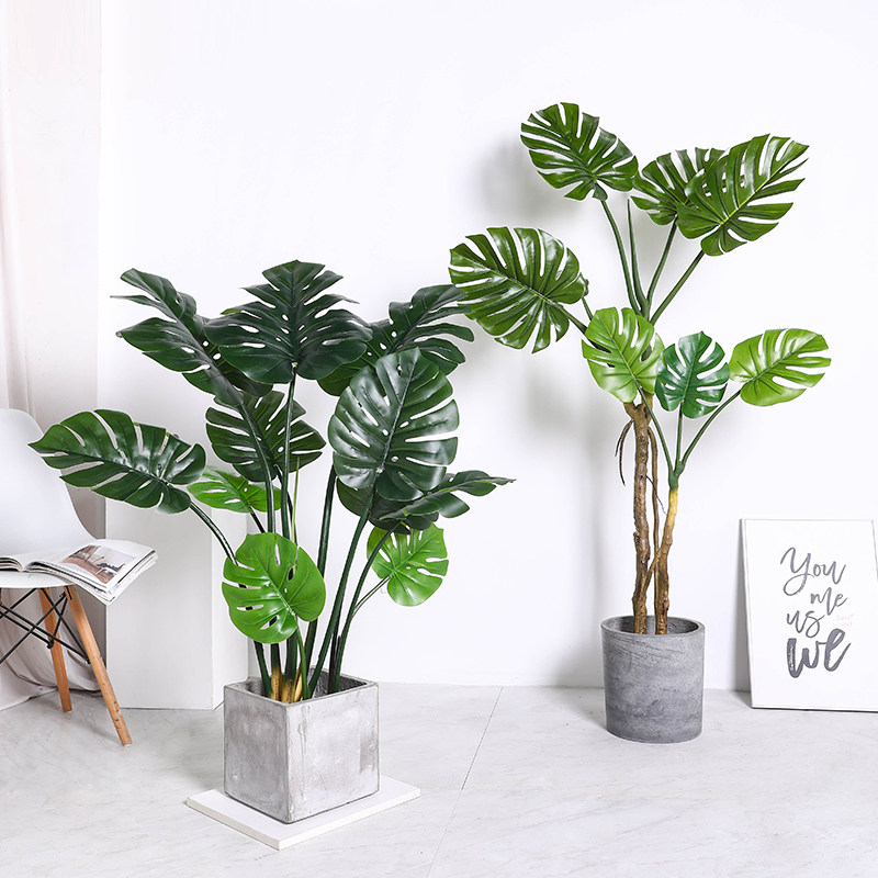 龟背大型盆景仿真绿植室内客厅落地装饰植物仿真植物盆景