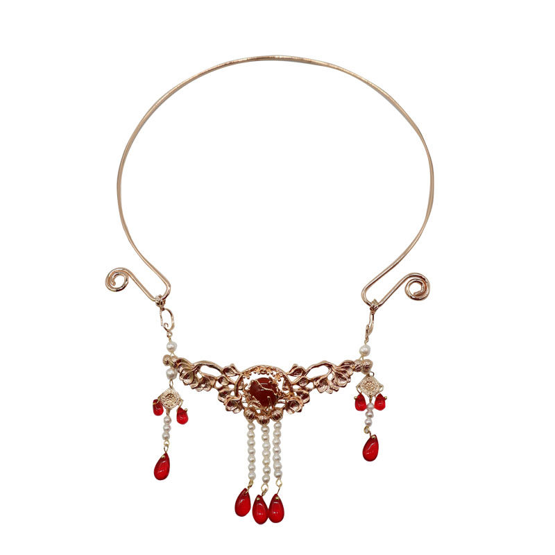 沄中花岭原创手工古风璎珞汉服明制项圈琉璃项链