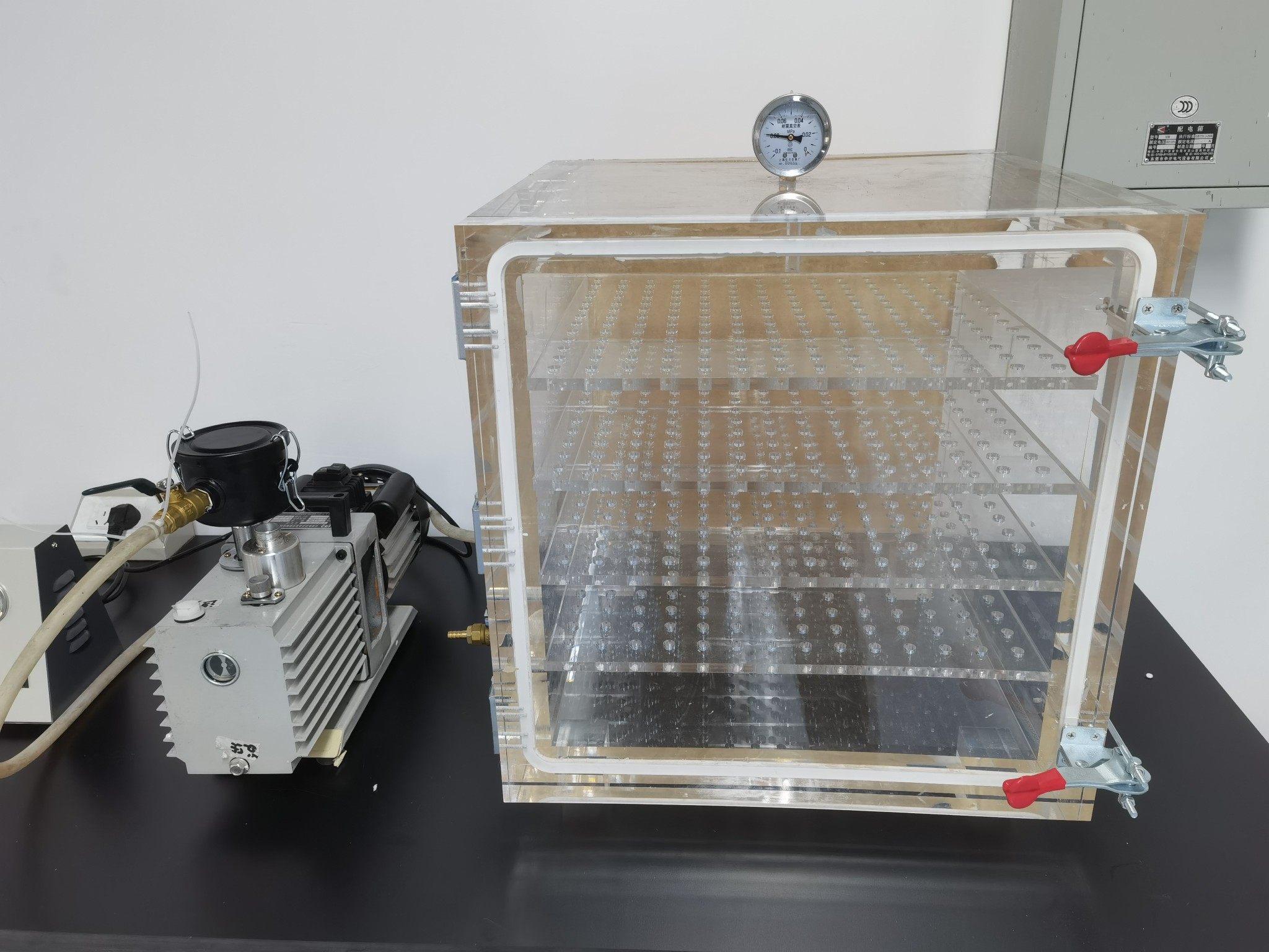 亚克力真空空箱透明抽真空消泡桶实验pmma干燥箱干燥箱