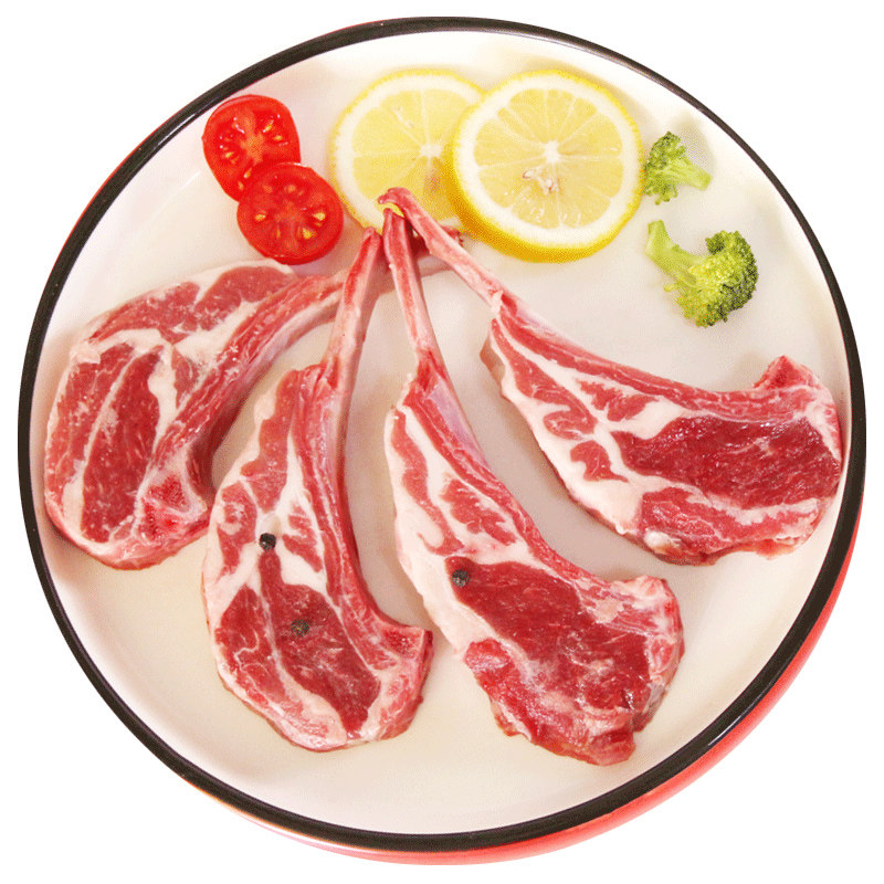 好袁头法式羊排2斤12肋羊排新鲜内蒙古冷冻羊扒小战斧西餐烧烤5