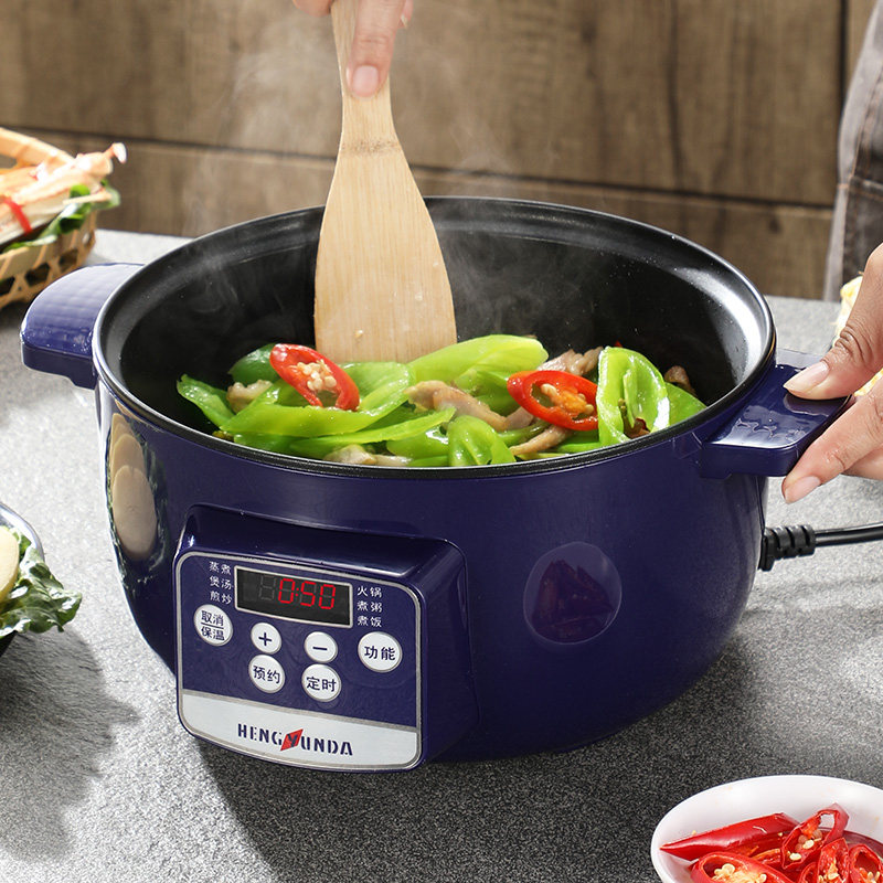 电炒菜锅多功能家用寝室宿舍学生生煮面锅小锅电饭煲