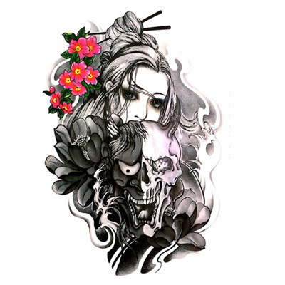 【120 款任选】纹墨轩花臂腿纹身贴艺伎般若美女艺妓防水纹身贴纸