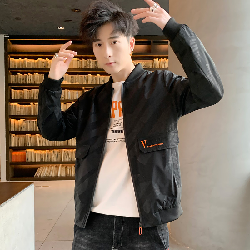 外套男士2020春秋冬季韩版潮流男装上衣服休闲百搭潮牌工装夹克男