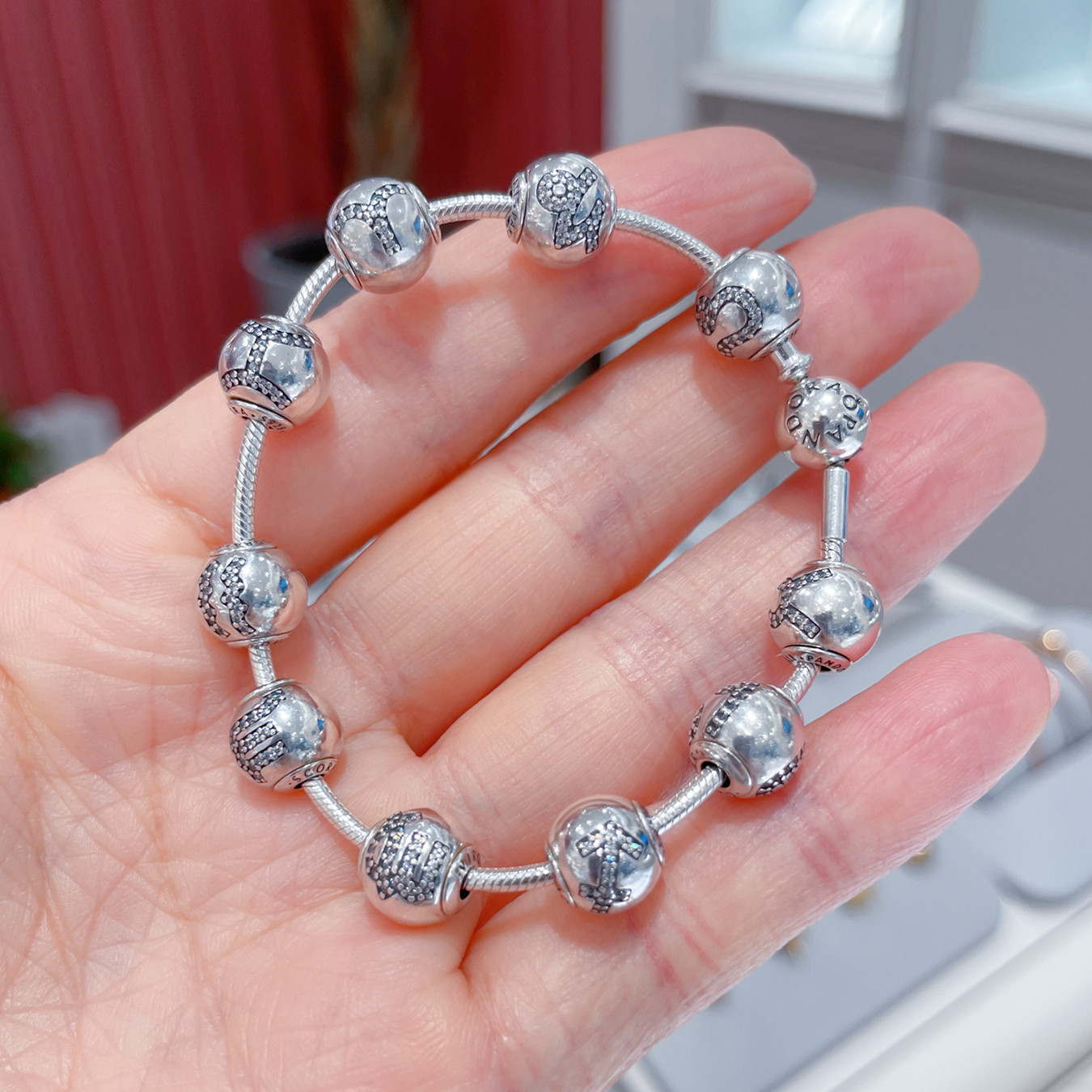 pandora潘多拉系列十二星座串珠纯银diy手链珠子子串其他diy饰品配件