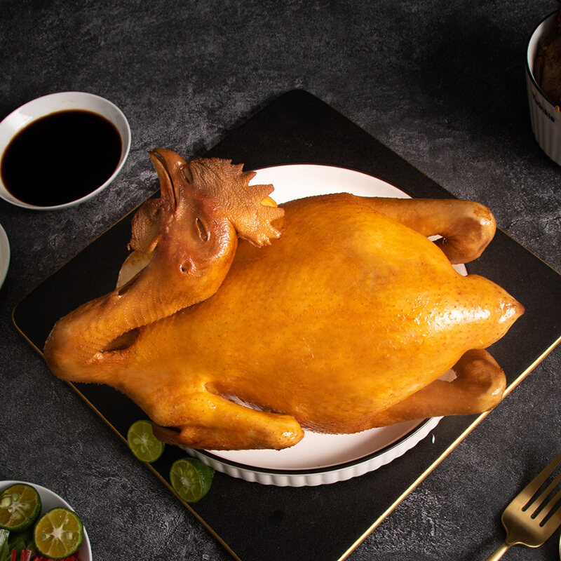 2只广东温氏豉油800g酱油鸡整只特产美食烧鸡鸡熟食