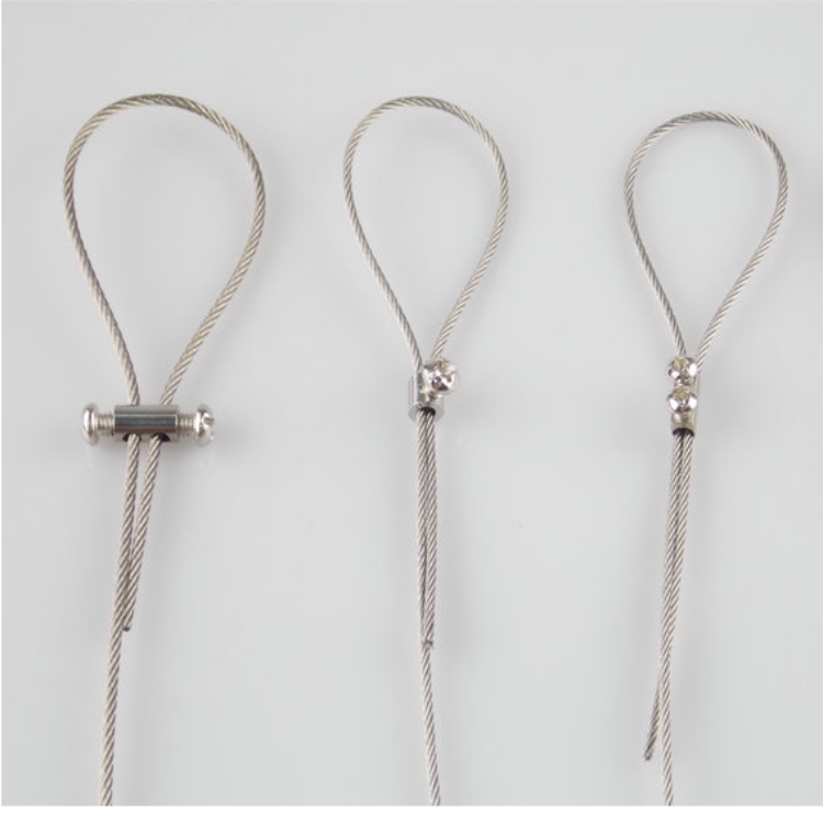 钢丝绳锁线吊线锁绳灯饰伸缩锁紧器单双孔锁线吊码钢丝吊码