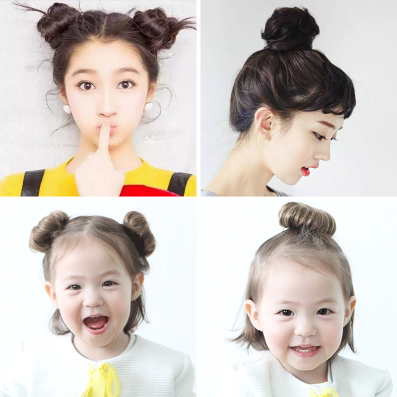 儿童盘发器 丸子头懒人百变蓬松盘发头饰 女童花苞头盘发神器发夹