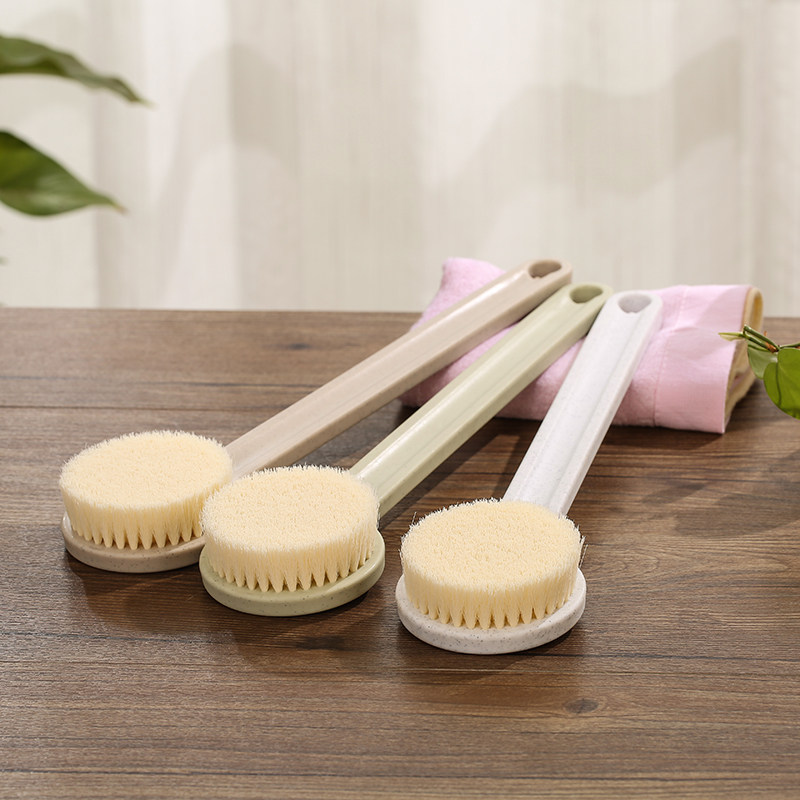 洗澡日本本无长柄软毛沐浴背部搓背搓澡神器浴刷