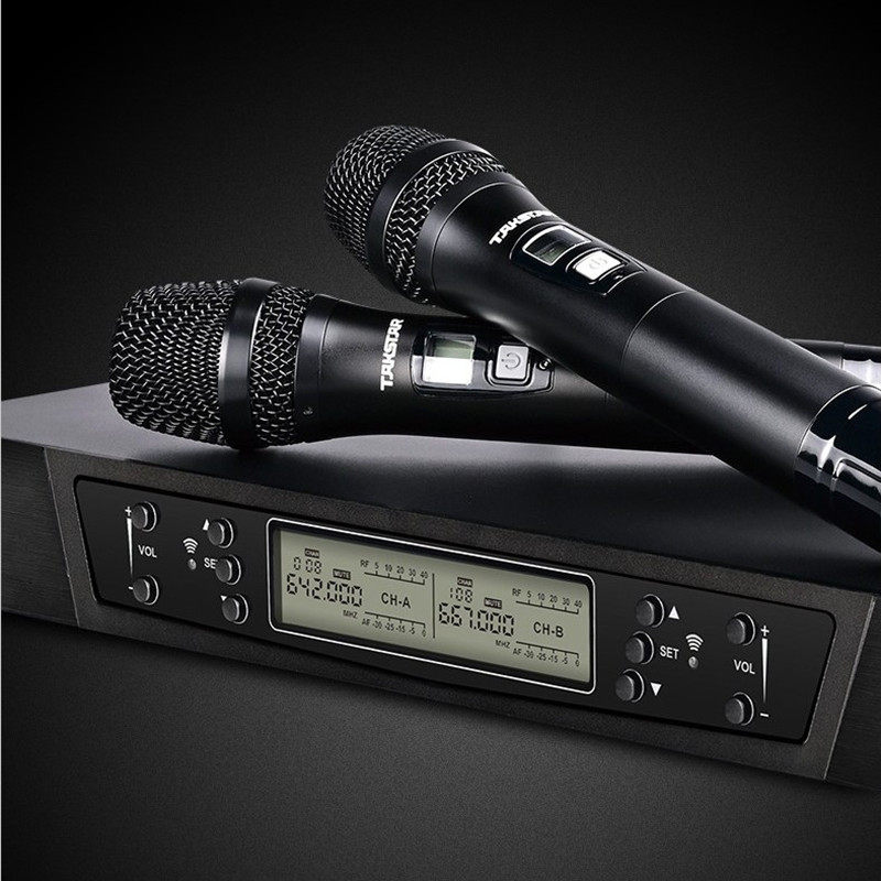 话筒得胜德胜麦克风演出专业自动uhf长距离手持麦克风
