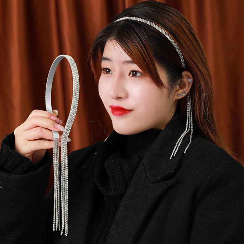 明星同款水钻假耳环发箍女仙女森系发饰