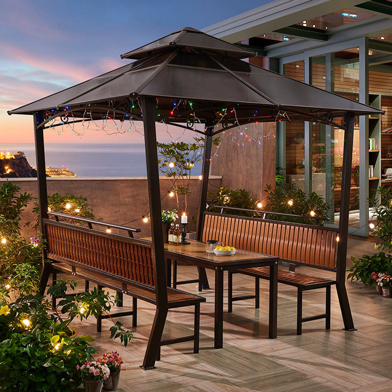 远茂凉亭户外庭院花园别墅露天露台楼顶阳台景区木屋凉亭