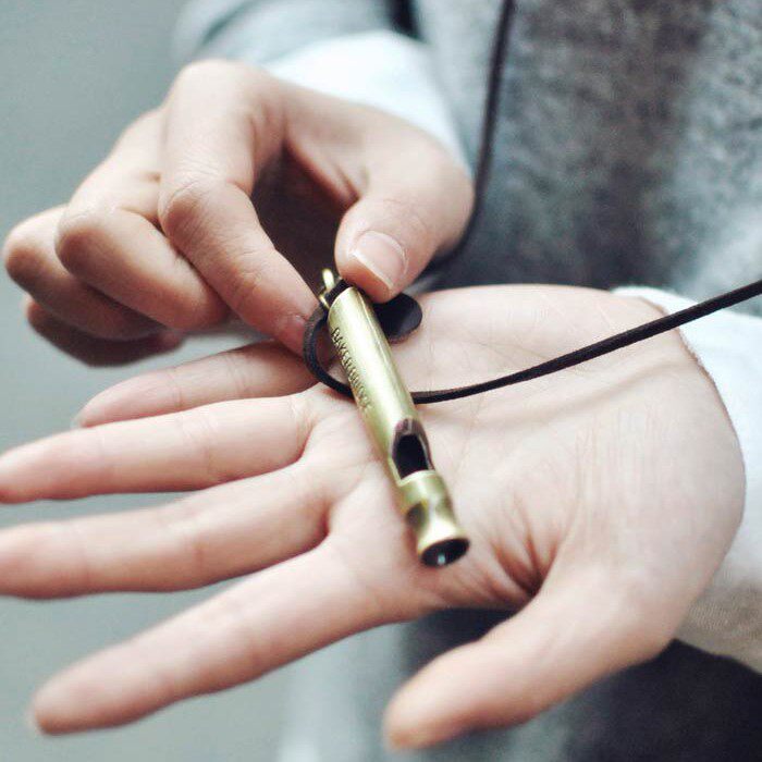 个性吹响哨子长款项链复古金属口哨毛衣民族风项链