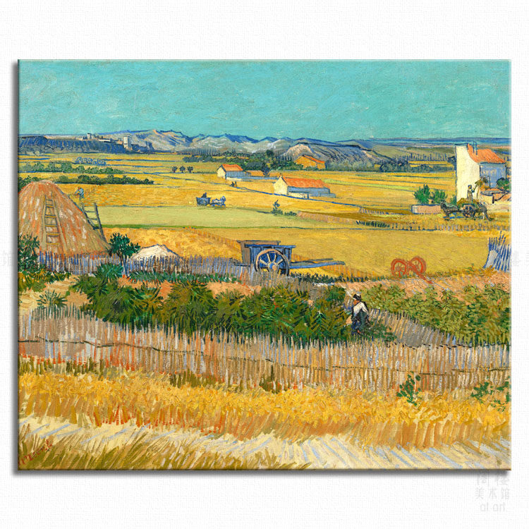 麦田风景3款vincentvangogh梵高印象派艺术装饰画现代装饰画