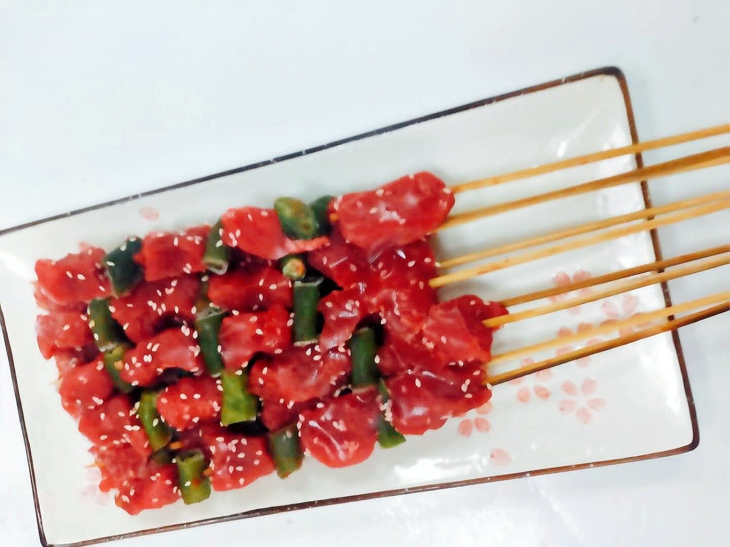 芝香肉串鸭肉20串冷冻烧烤串食半成品新鲜烤串鸭肉