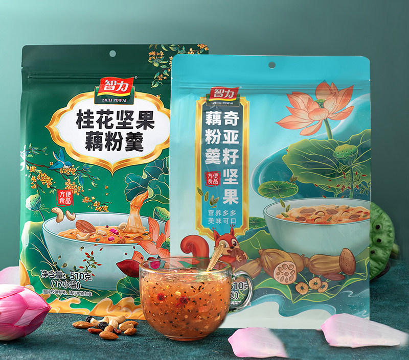 藕粉智力西湖红枣莲子510g营养代餐即食小包藕粉