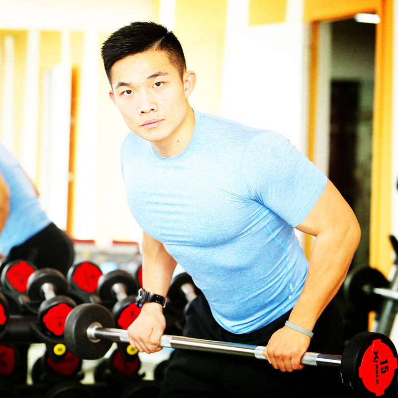 紧身衣短袖健身上衣运动恤吸汗速弹性私人教练健身衣