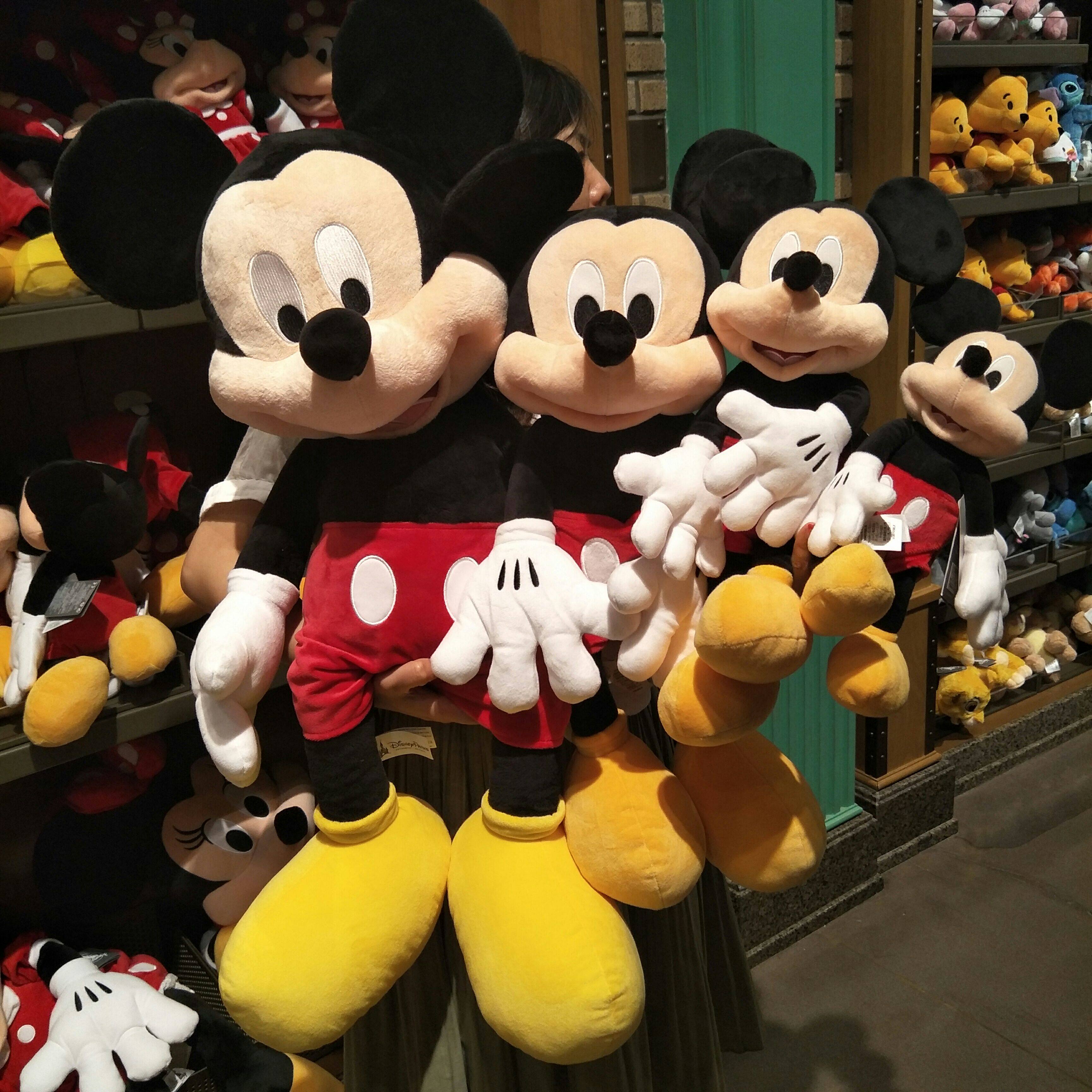 上海迪士尼国内代购米奇米妮毛绒公仔玩偶米老鼠娃娃玩具七夕礼物