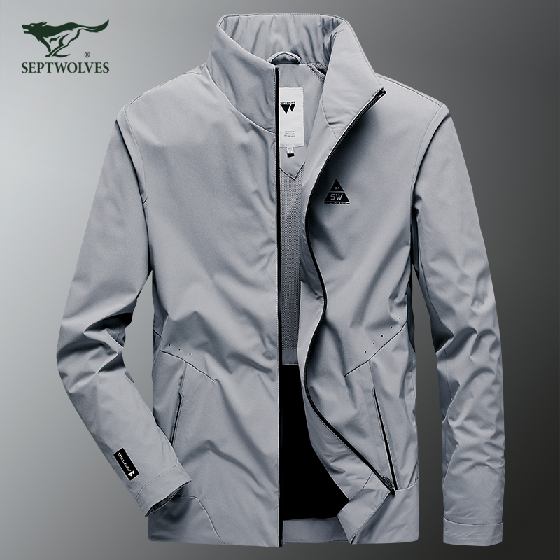 七匹狼外套男立领2022年春季新款韩版潮流百搭宽松中青年男士夹克