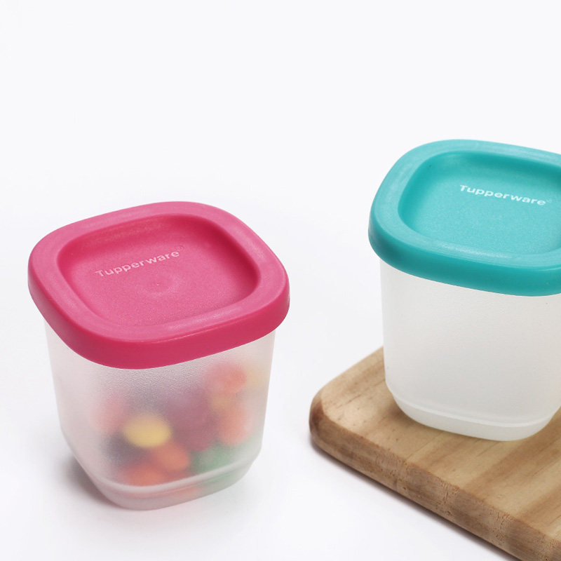 特百惠保鲜塑料迷你小学生零食盒子80ml辅食食盒保鲜盒