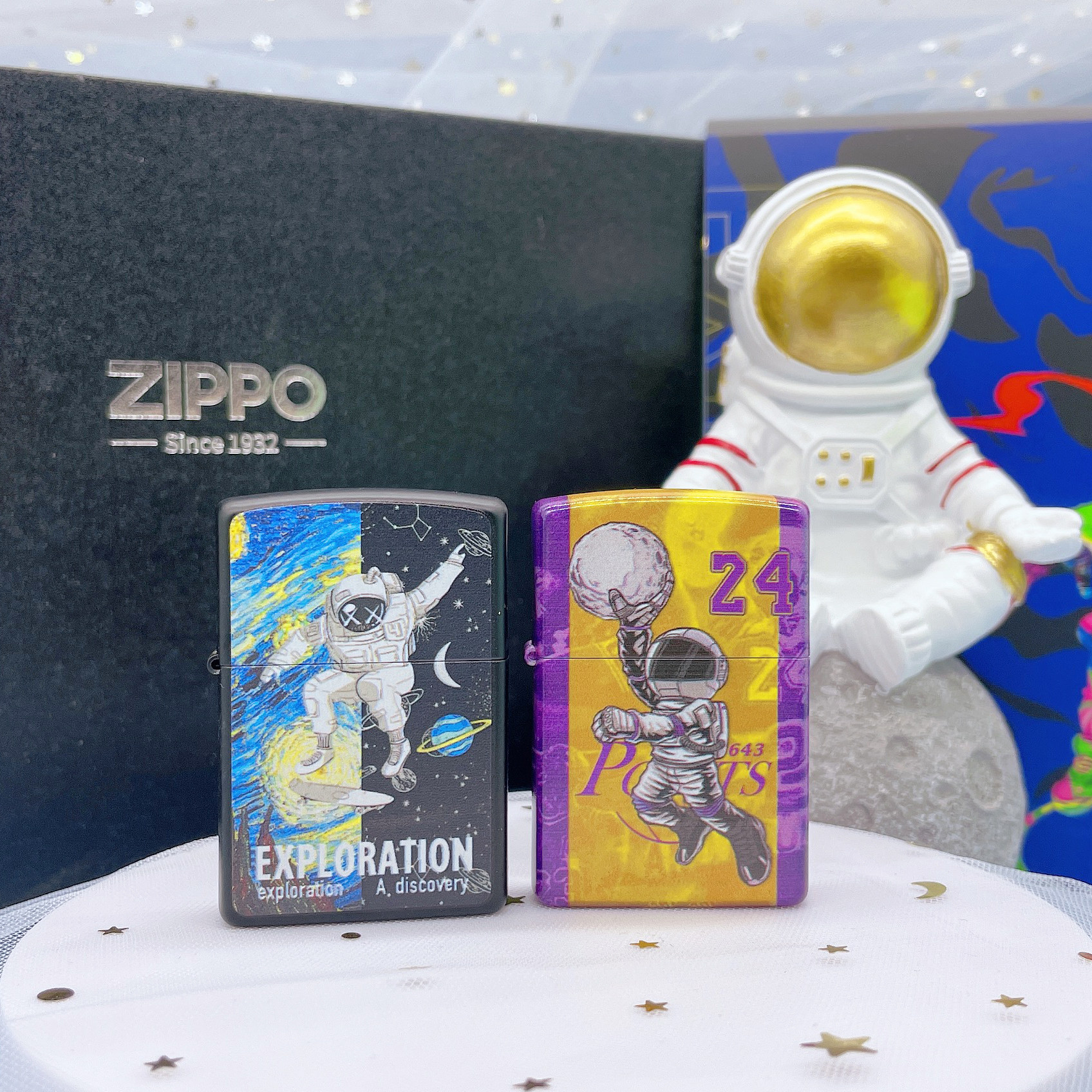 zippo打火机官方正版芝宝星空探索宇航员玩偶圣诞zippo