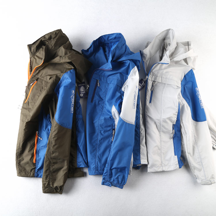 外贸尾单春夏新款户外男单风衣薄款速干透气皮肤衣韩版拼色防晒服